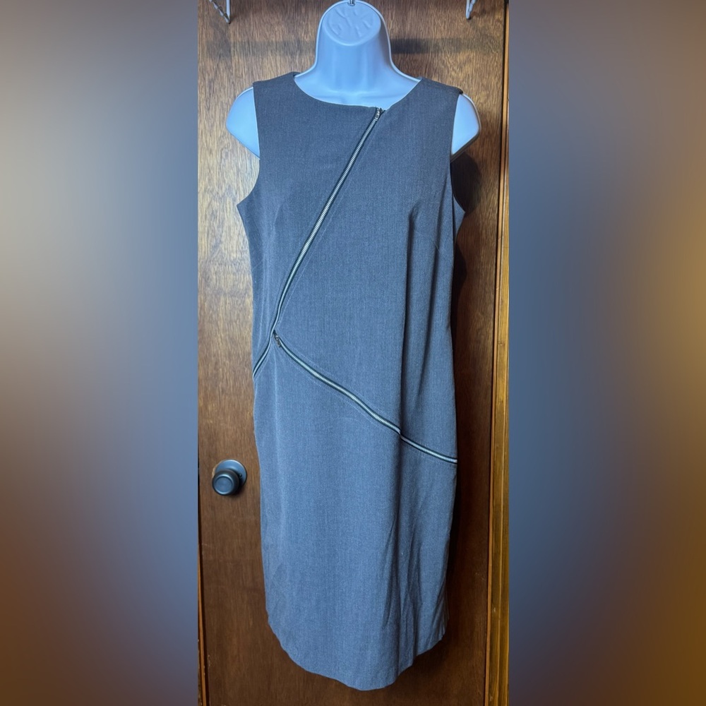 Elegant Kupcake Asymmetrical Gray‎ Dress with Zipper - 6